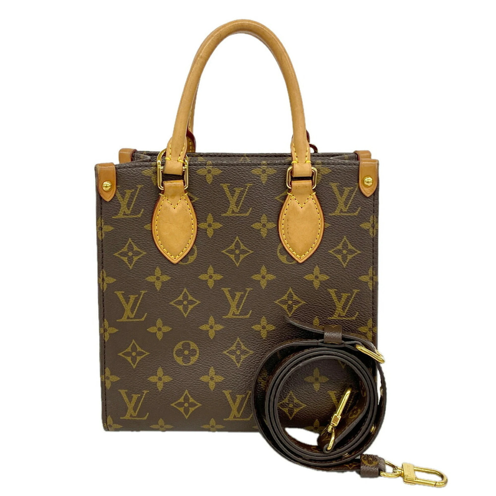 Louis Vuitton Monogram Sac Plat BB Handbag M46265 Brown 2-way bag for women